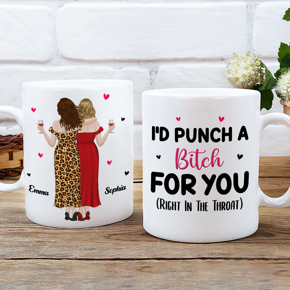 Right In The Throat - Personalized Custom Mug - Image 2