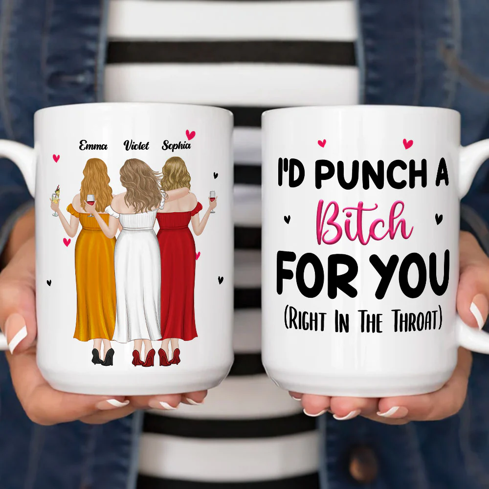 Right In The Throat - Personalized Custom Mug - Image 4