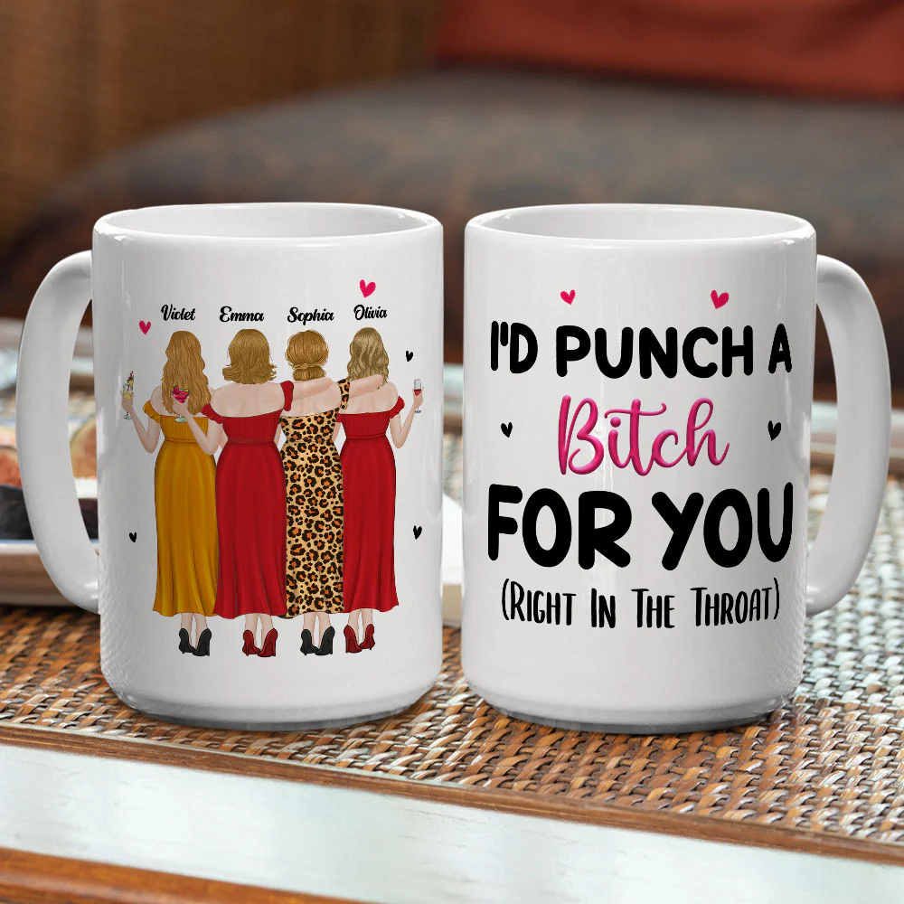 Right In The Throat - Personalized Custom Mug - Image 5