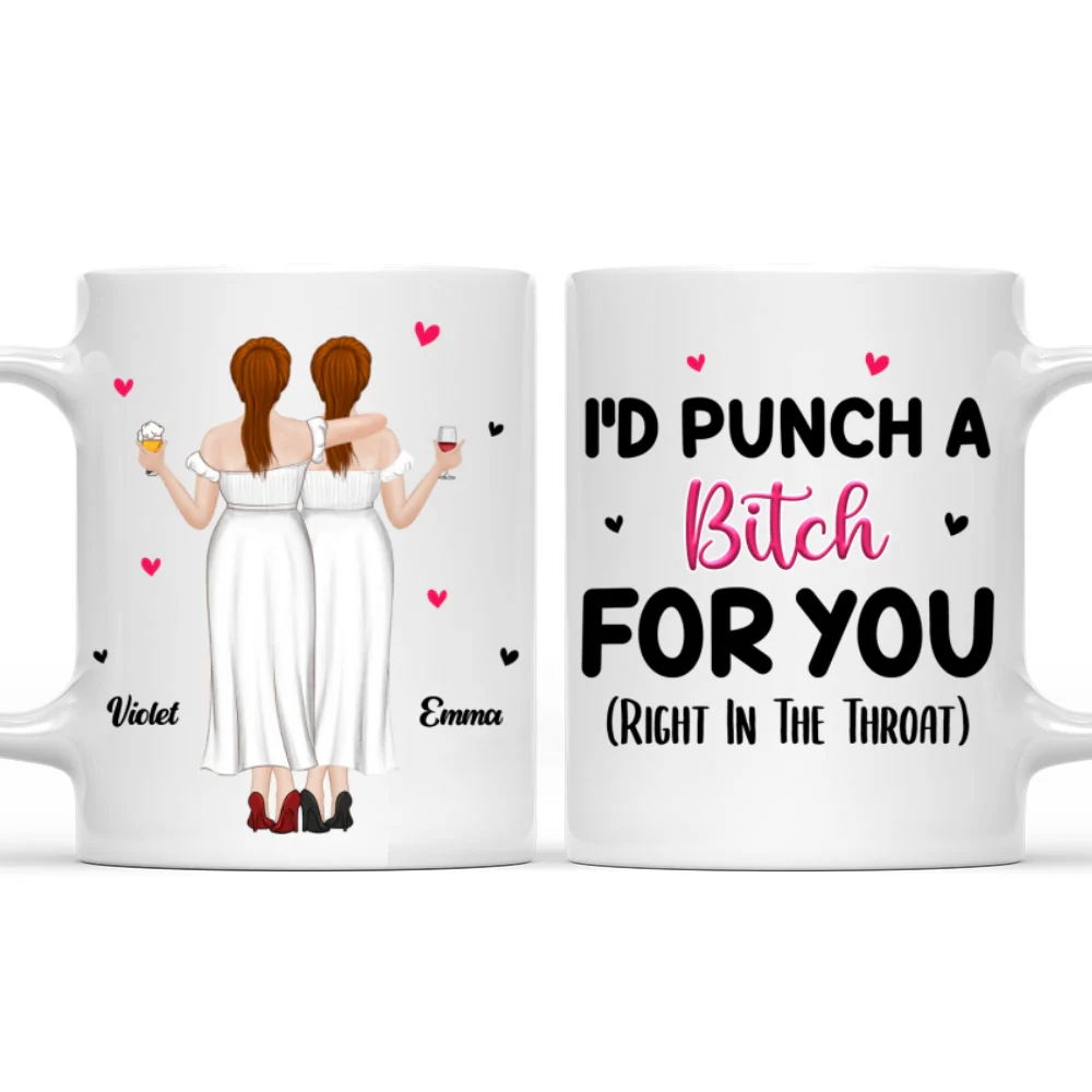 Right In The Throat - Personalized Custom Mug - Image 6