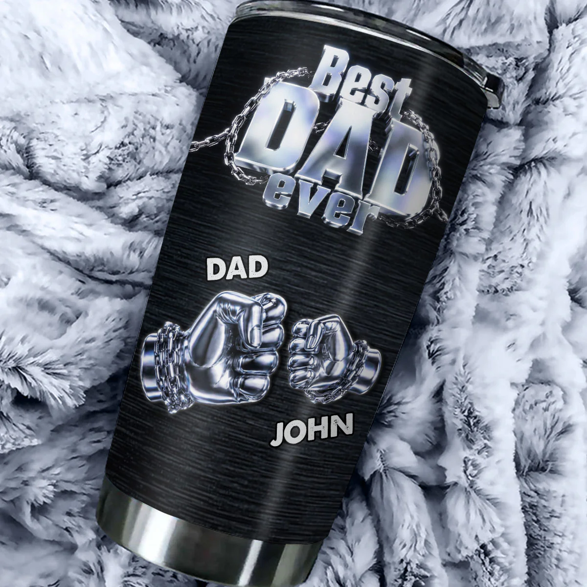 Rock Dad - Personalized Custom 3D Effect Tumbler - Image 2