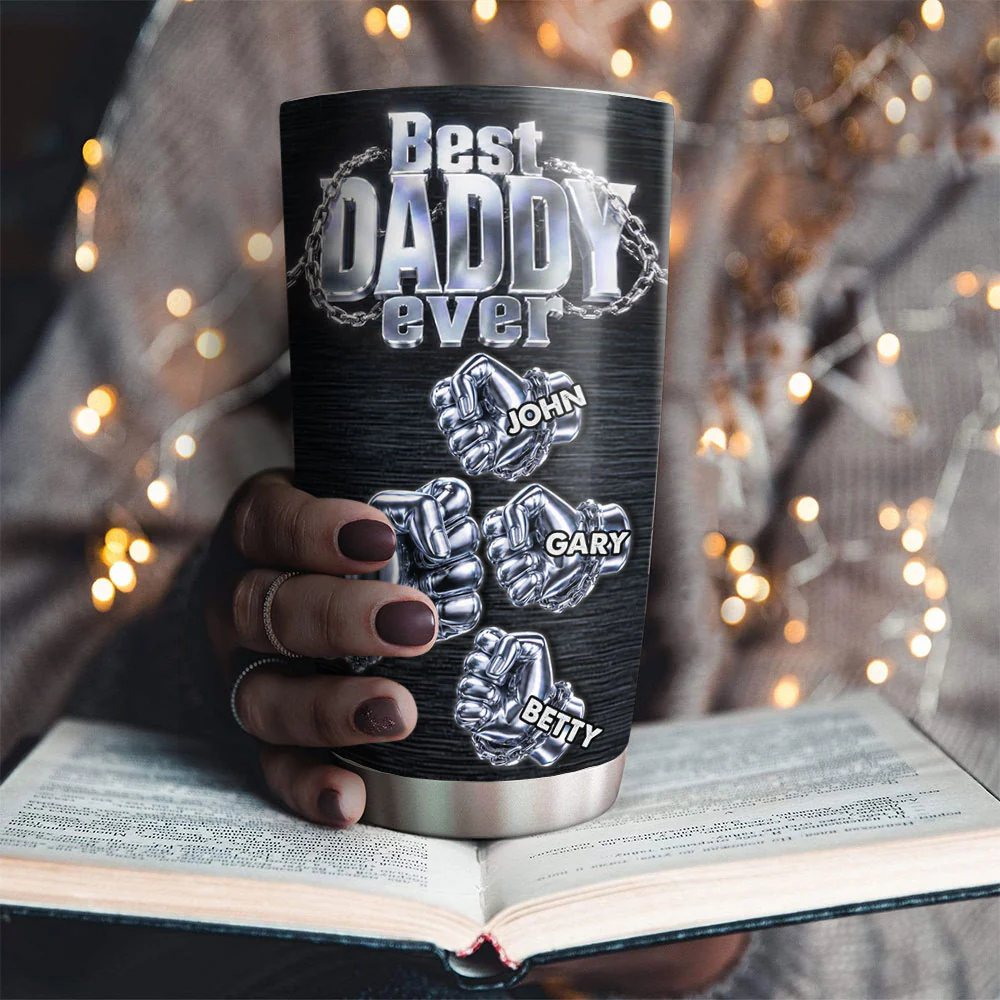 Rock Dad - Personalized Custom 3D Effect Tumbler - Image 3