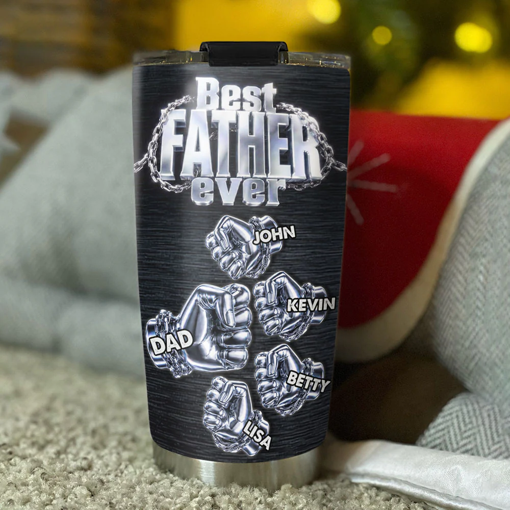 Rock Dad - Personalized Custom 3D Effect Tumbler - Image 4