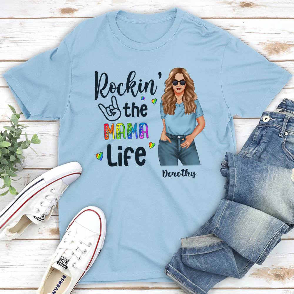 Rockin’ The Grandma Life 1 - Personalized Custom Unisex T-shirt - Image 3