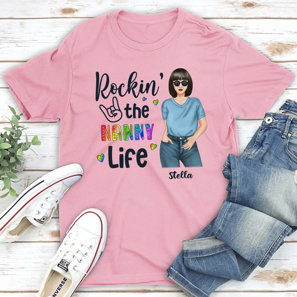 Rockin’ The Grandma Life 1 - Personalized Custom Unisex T-shirt - Image 4