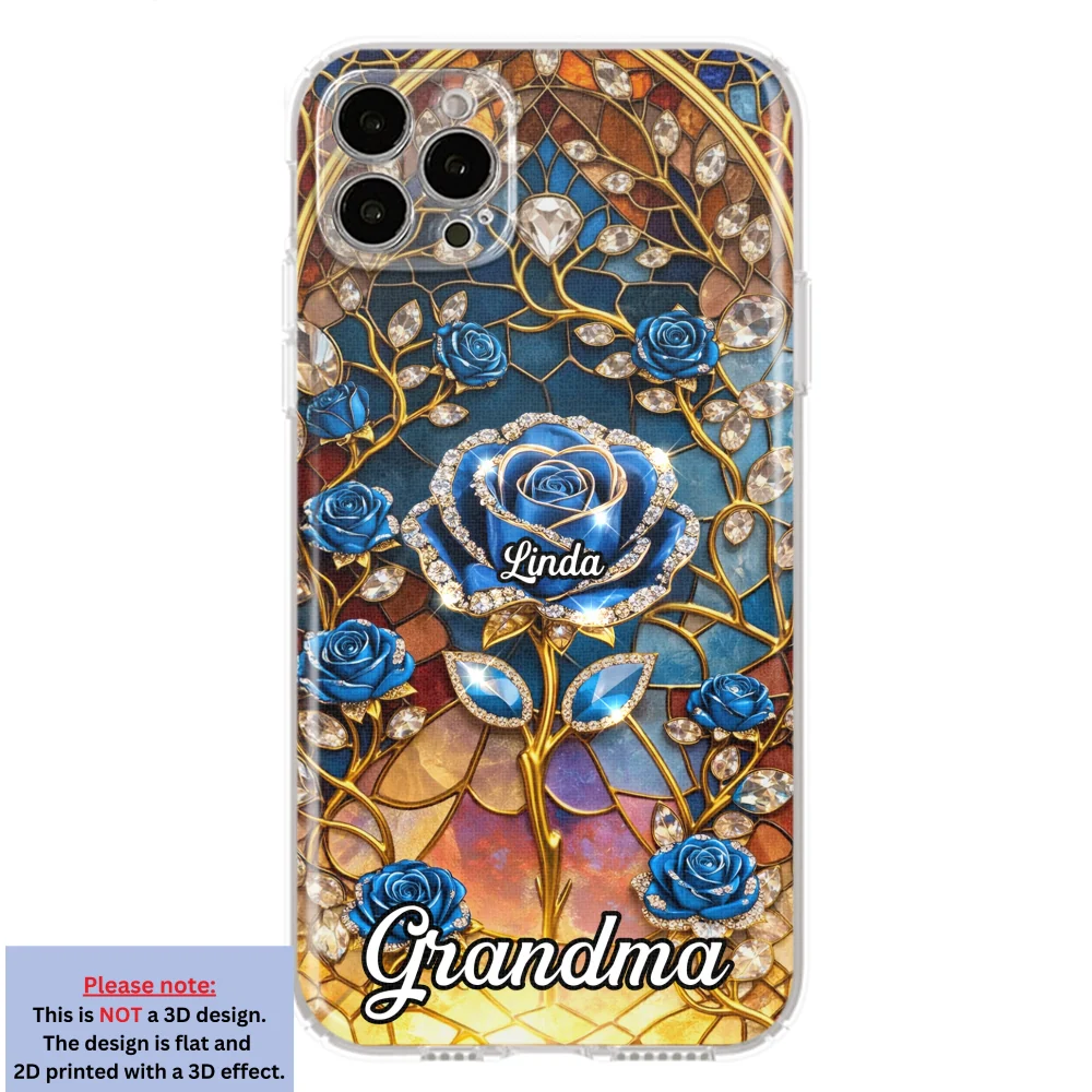 Rose Flower Grandma - Personalized Custom 3D Effect Phone Case - Image 15