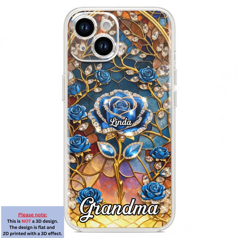 Rose Flower Grandma - Personalized Custom 3D Effect Phone Case - Image 17