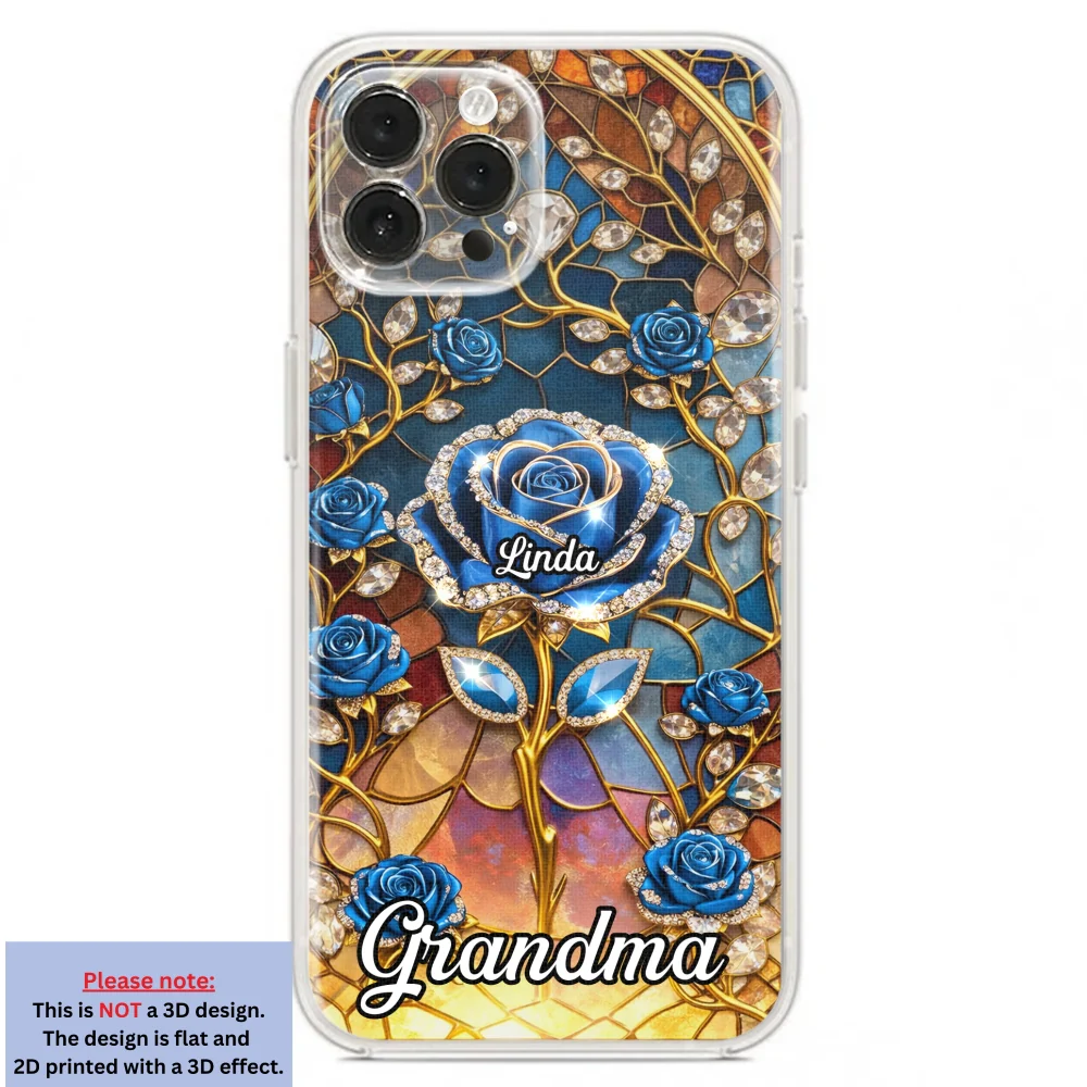 Rose Flower Grandma - Personalized Custom 3D Effect Phone Case - Image 18