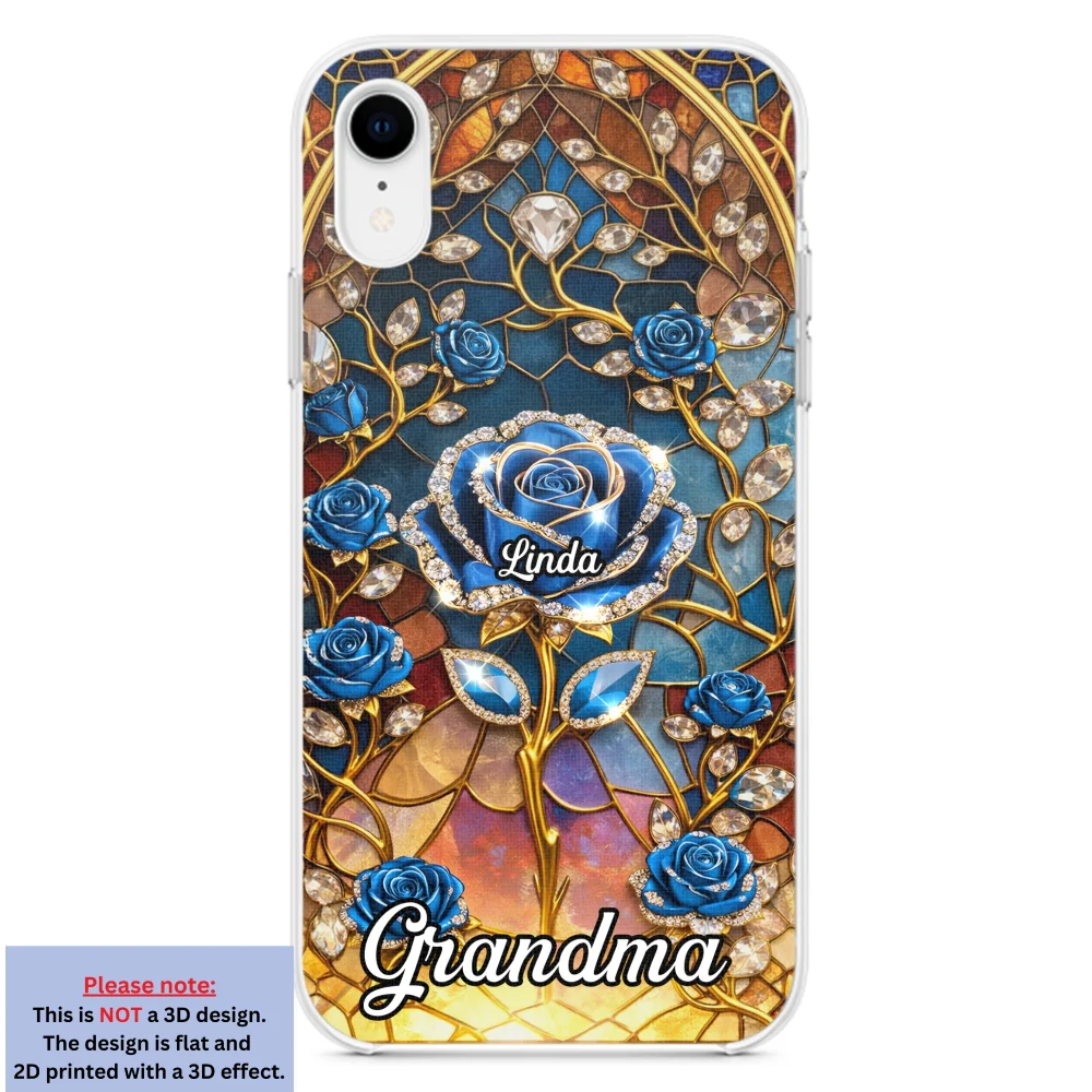 Rose Flower Grandma - Personalized Custom 3D Effect Phone Case - Image 22