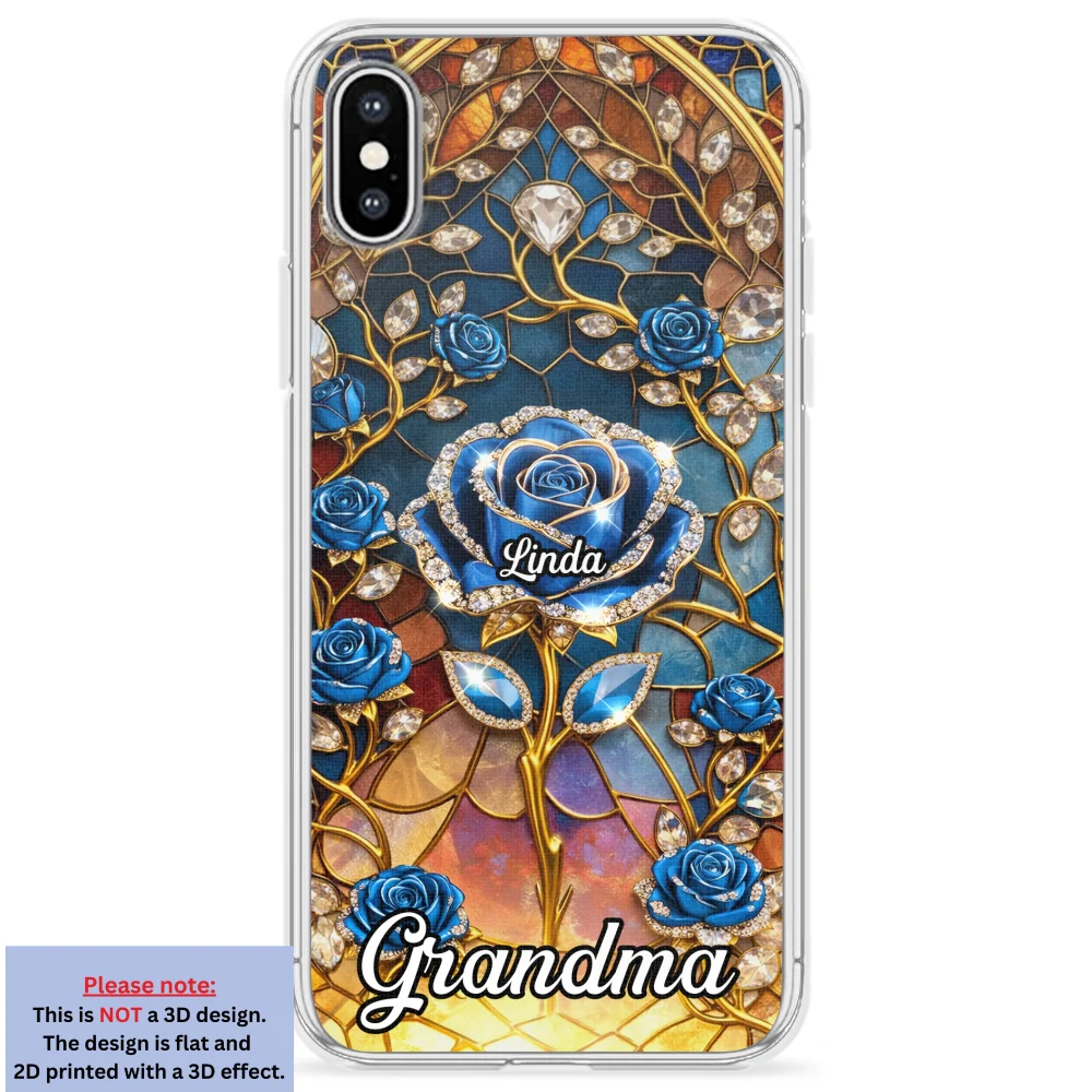 Rose Flower Grandma - Personalized Custom 3D Effect Phone Case - Image 24
