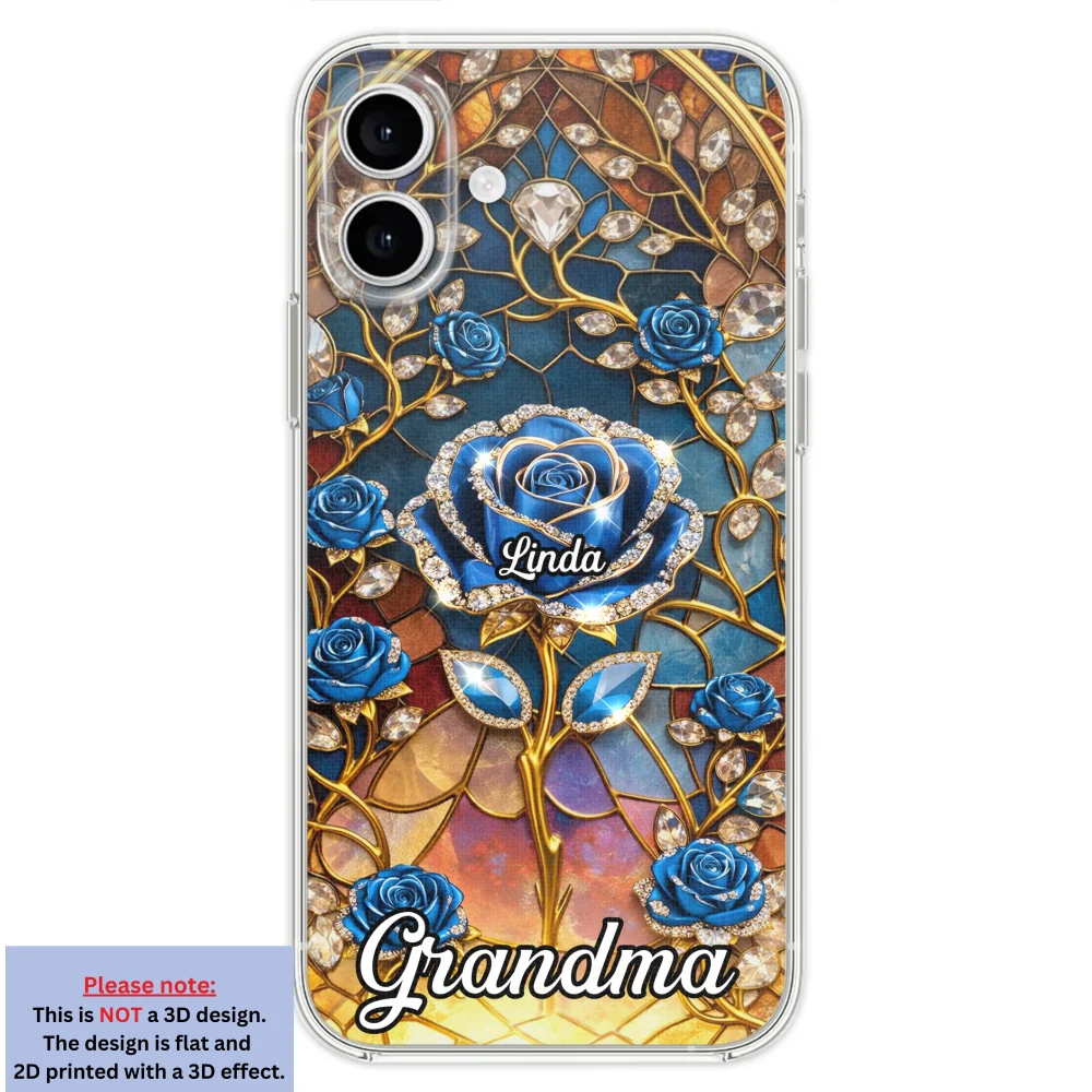 Rose Flower Grandma - Personalized Custom 3D Effect Phone Case - Image 25