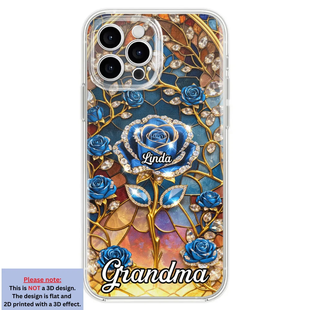 Rose Flower Grandma - Personalized Custom 3D Effect Phone Case - Image 26