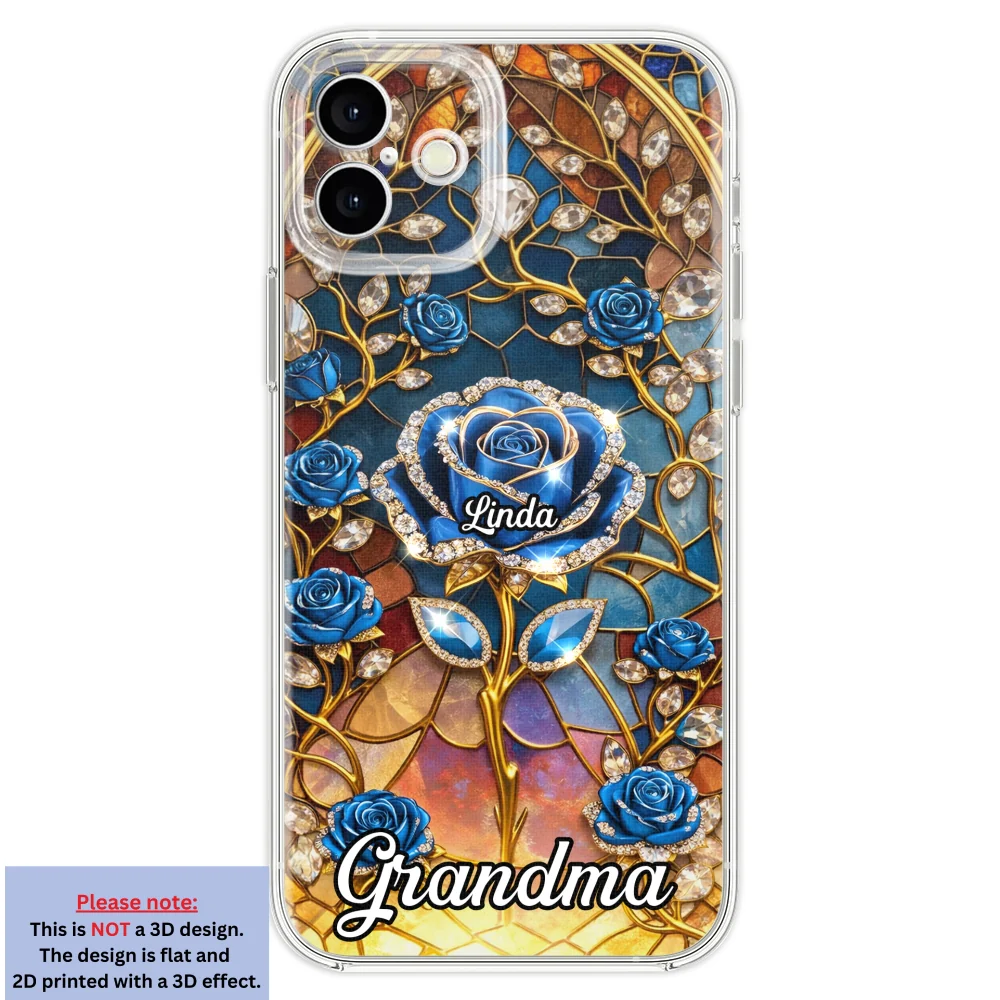 Rose Flower Grandma - Personalized Custom 3D Effect Phone Case - Image 27