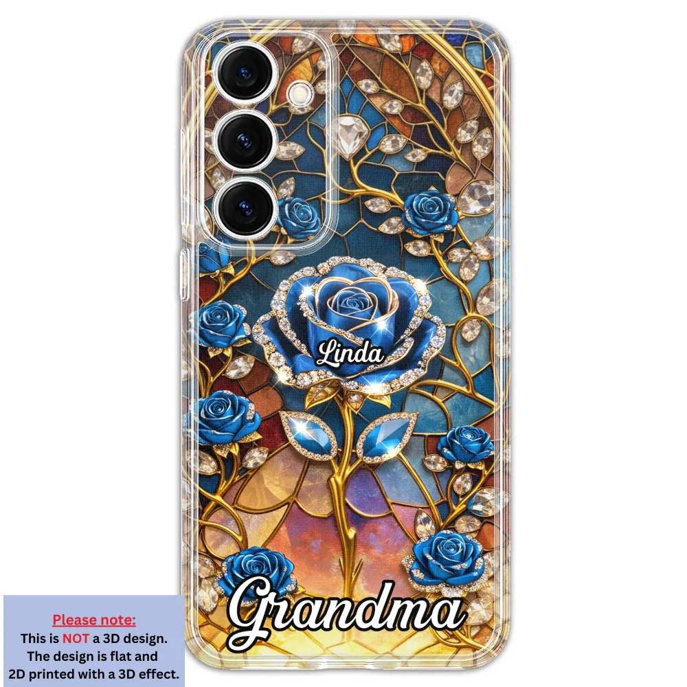 Rose Flower Grandma - Personalized Custom 3D Effect Phone Case - Image 36