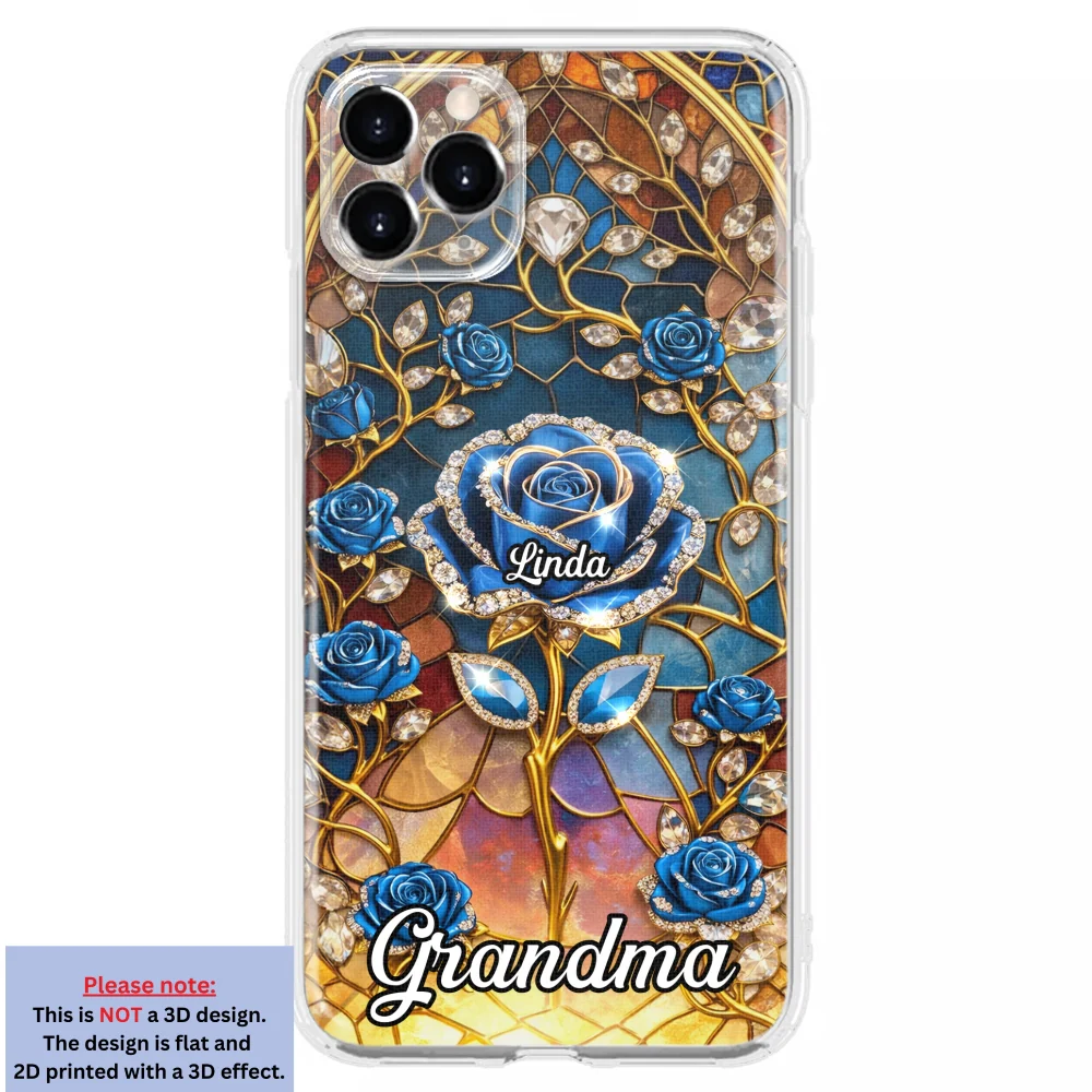 Rose Flower Grandma - Personalized Custom 3D Effect Phone Case - Image 9