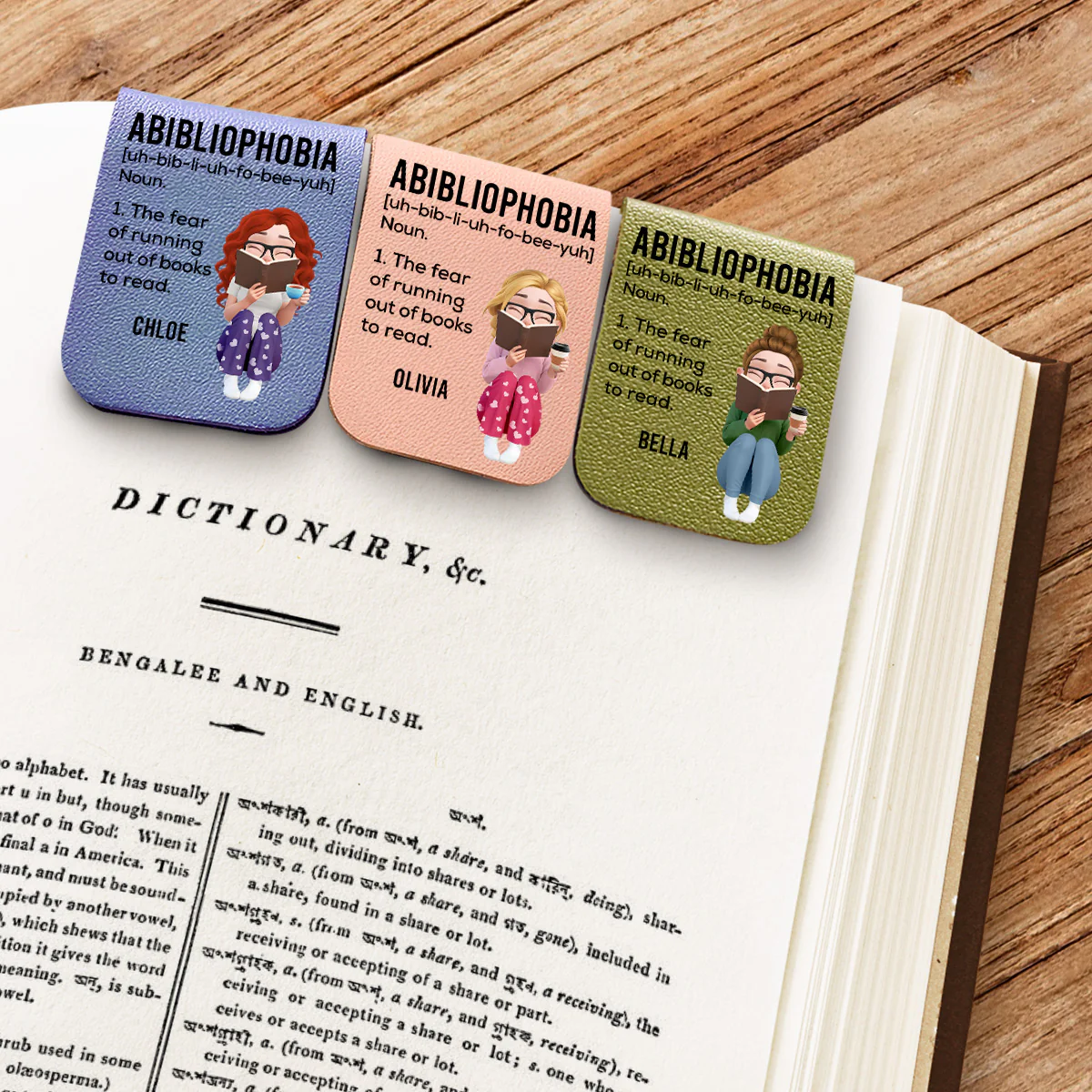Running Out Of Books - Personalized Custom Leather Bookmark - Image 3