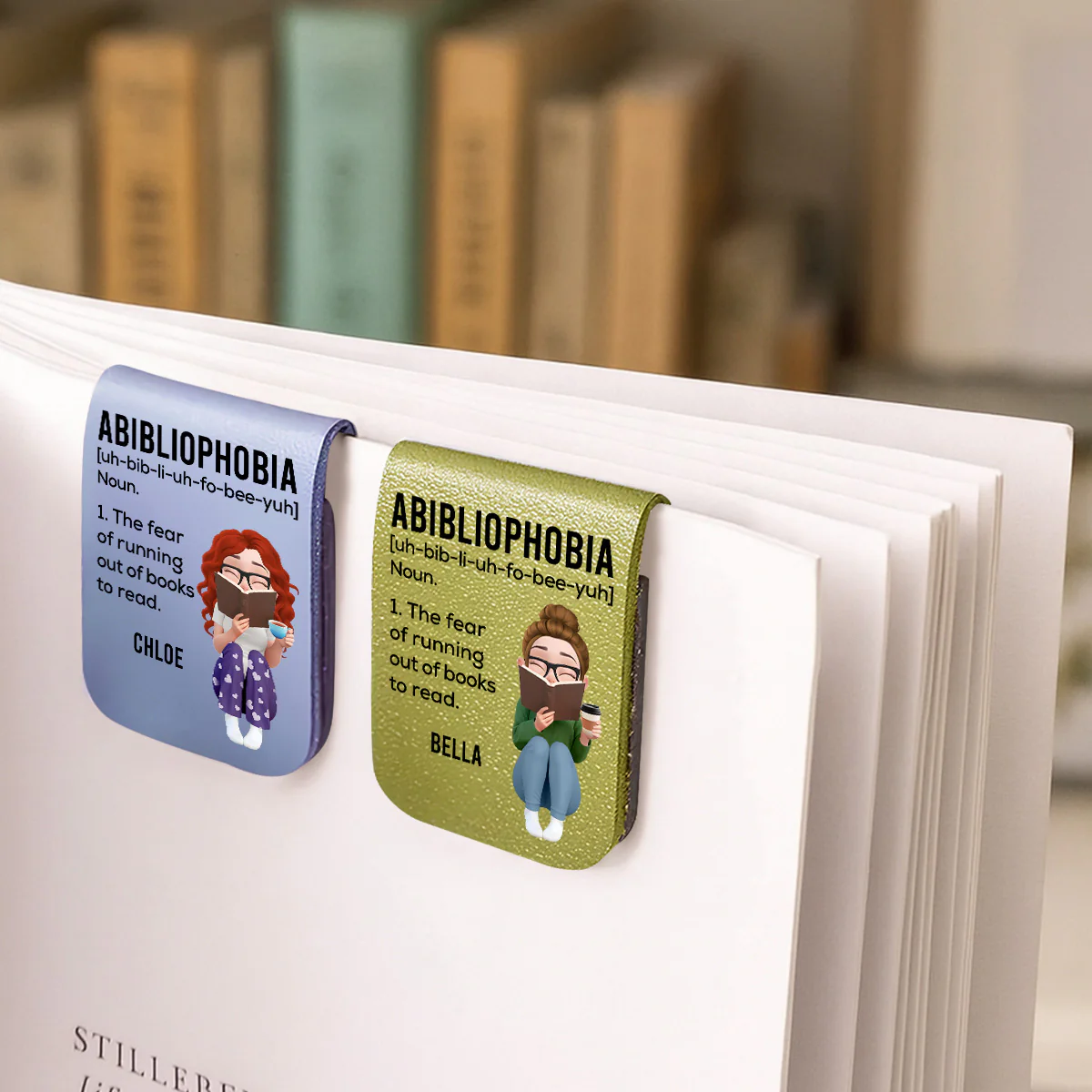 Running Out Of Books - Personalized Custom Leather Bookmark - Image 4