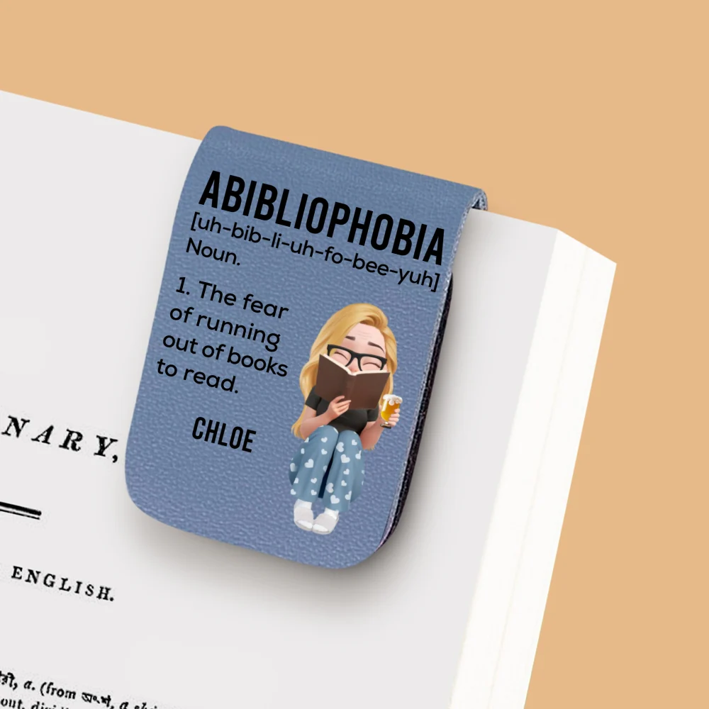 Running Out Of Books - Personalized Custom Leather Bookmark - Image 8