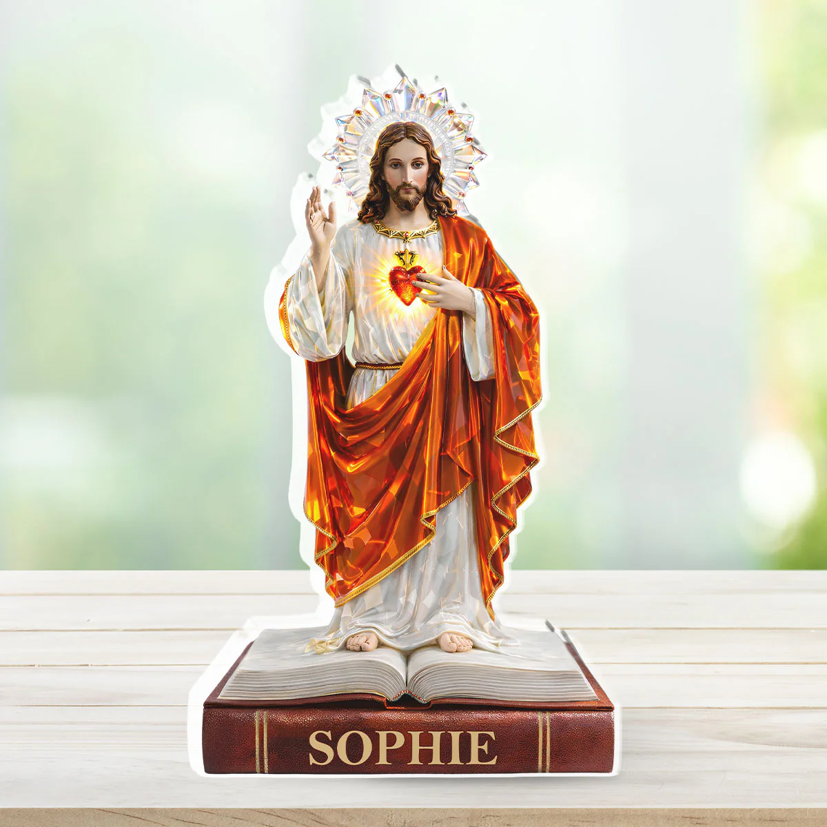 Sacred Heart Of Jesus - Personalized Custom Acrylic Plaque - Image 5