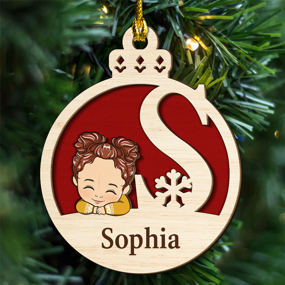 Santa Is Coming - Personalized Custom 2-Layered Wood Ornament - Image 2