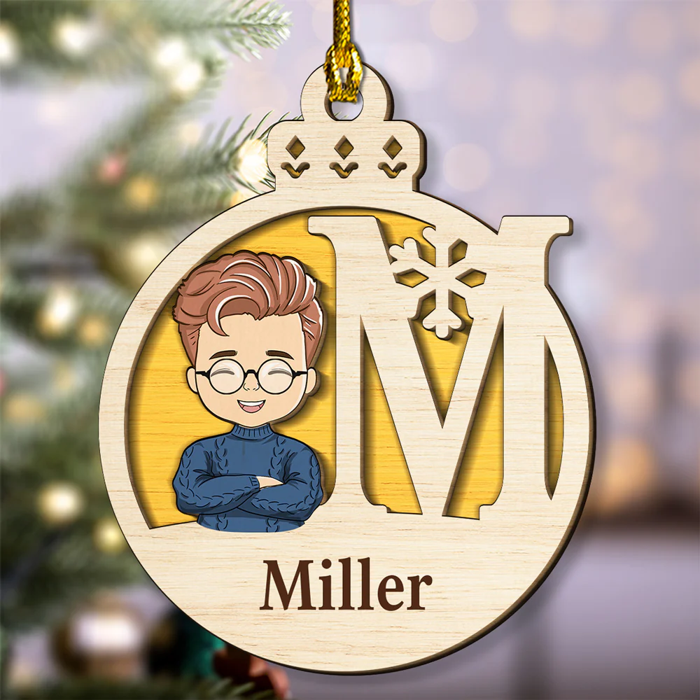 Santa Is Coming - Personalized Custom 2-Layered Wood Ornament - Image 4