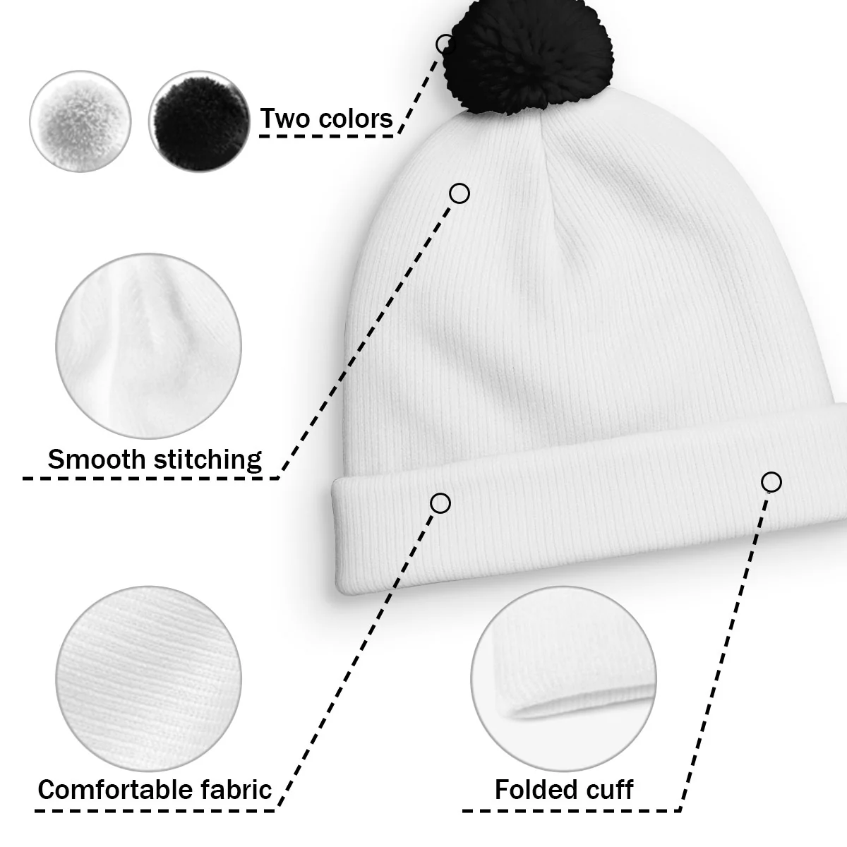 Santa Is Coming To Us - Personalized Custom Bobble Beanie Hat - Image 5
