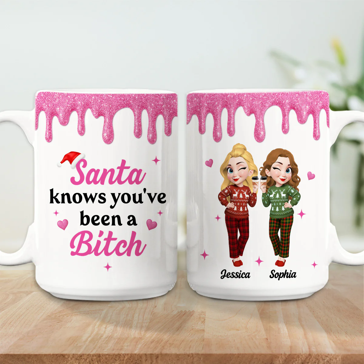 Santa Knows - Personalized Custom Coffee Mug - Image 5