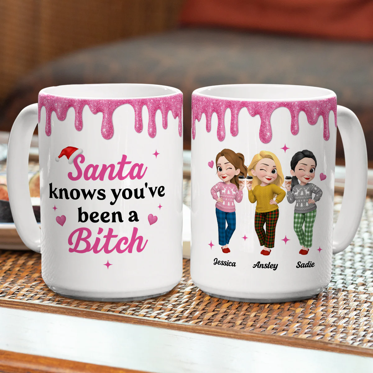 Santa Knows - Personalized Custom Coffee Mug - Image 6