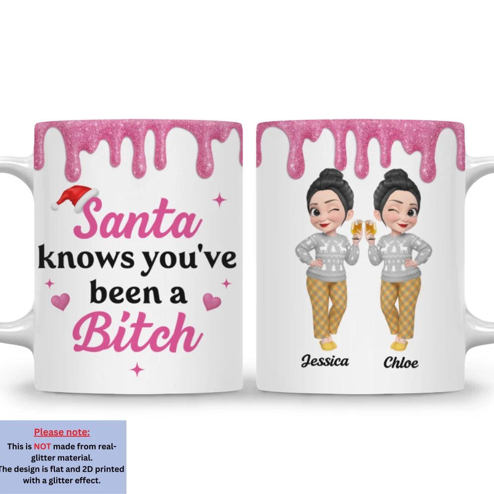 Santa Knows - Personalized Custom Coffee Mug - Image 8