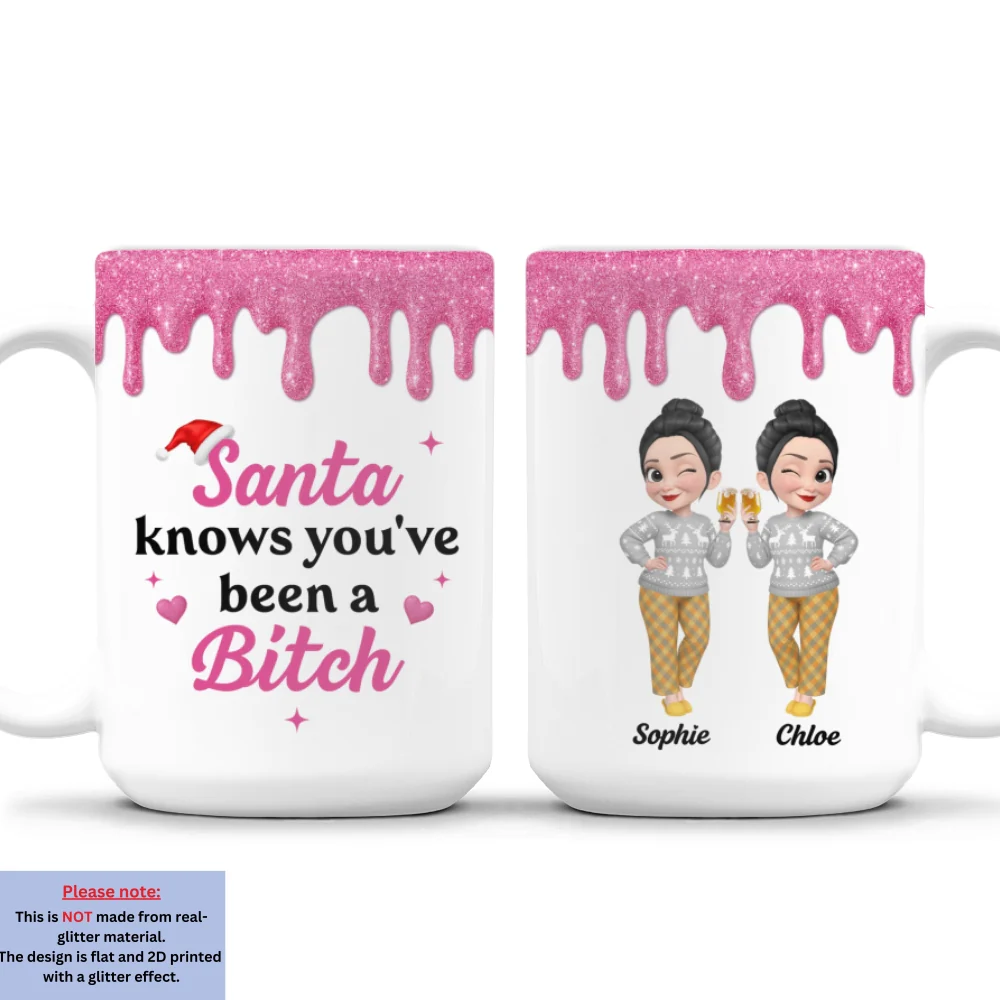 Santa Knows - Personalized Custom Coffee Mug - Image 9