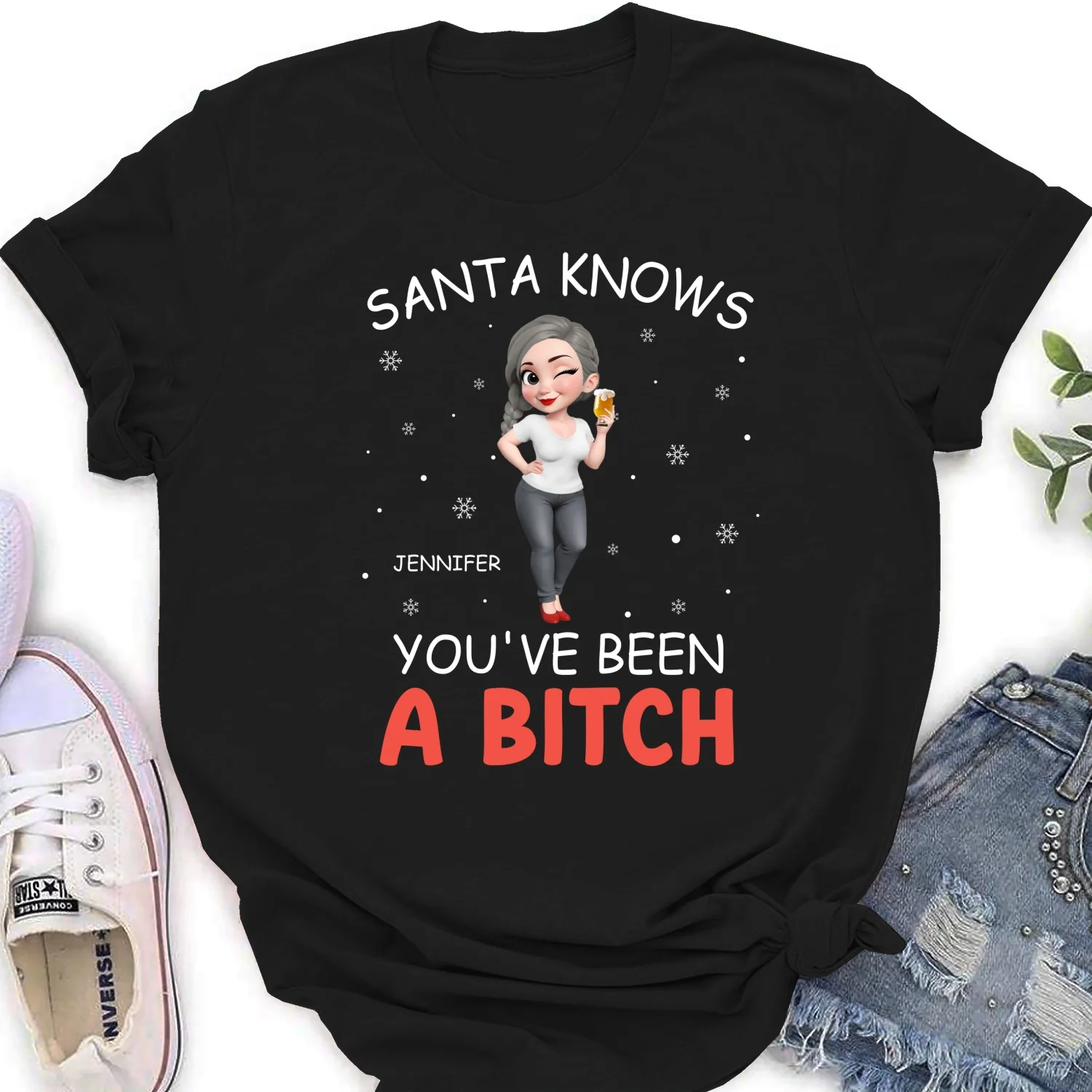 Santa Knows You - Personalized Custom Shirt - Image 16