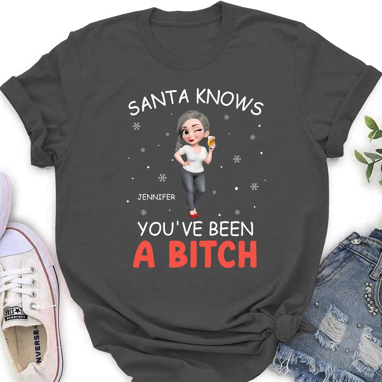 Santa Knows You - Personalized Custom Shirt - Image 17
