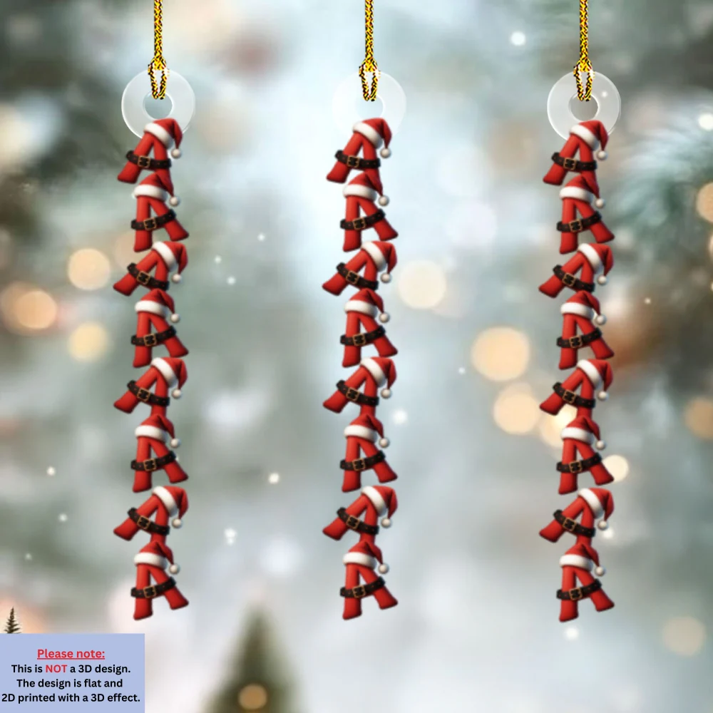 Santa Suit Letter - Personalized Custom Acrylic Ornament - Image 7