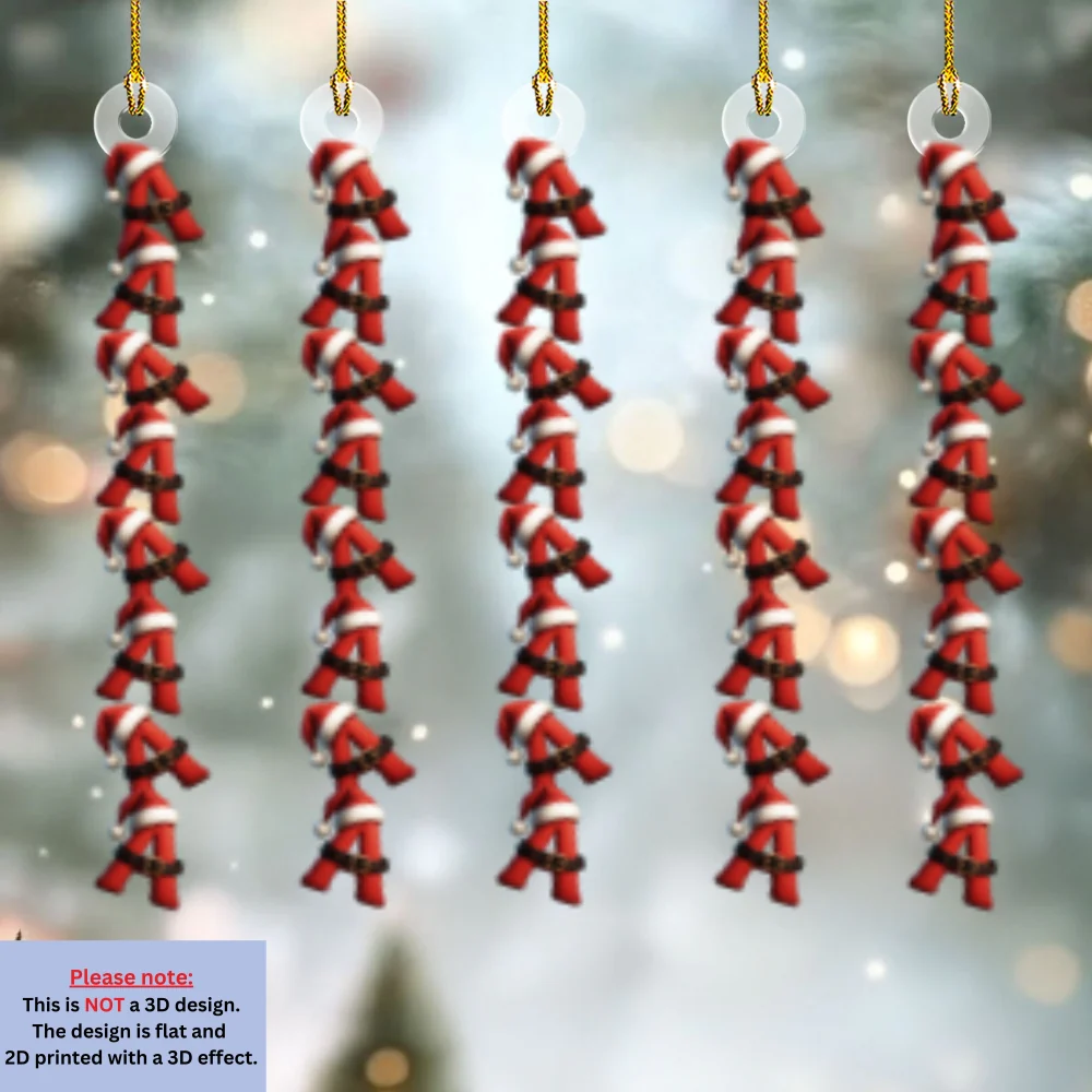 Santa Suit Letter - Personalized Custom Acrylic Ornament - Image 9