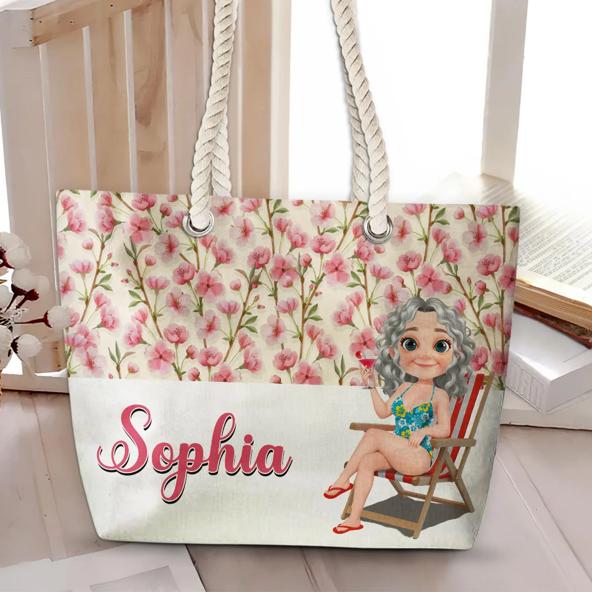 Sassy Summer Vibes - Personalized Custom Beach Bag - Image 2