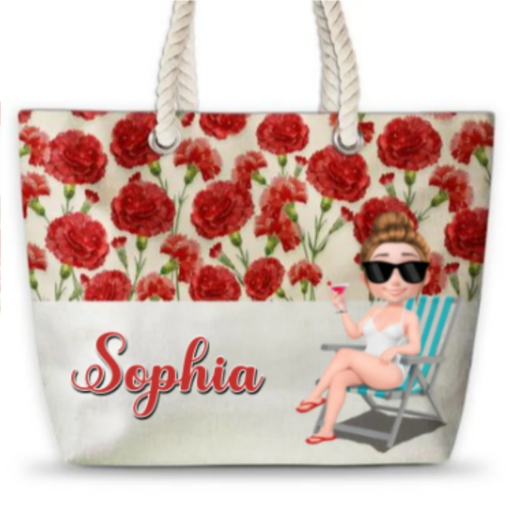 Sassy Summer Vibes - Personalized Custom Beach Bag - Image 7