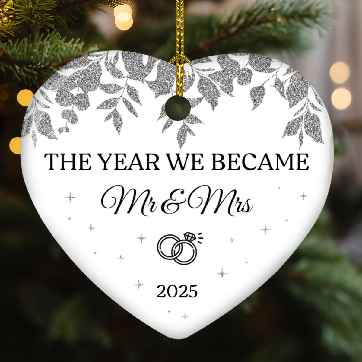Save The Date Memory - Personalized Custom Ceramic Ornament - Image 5
