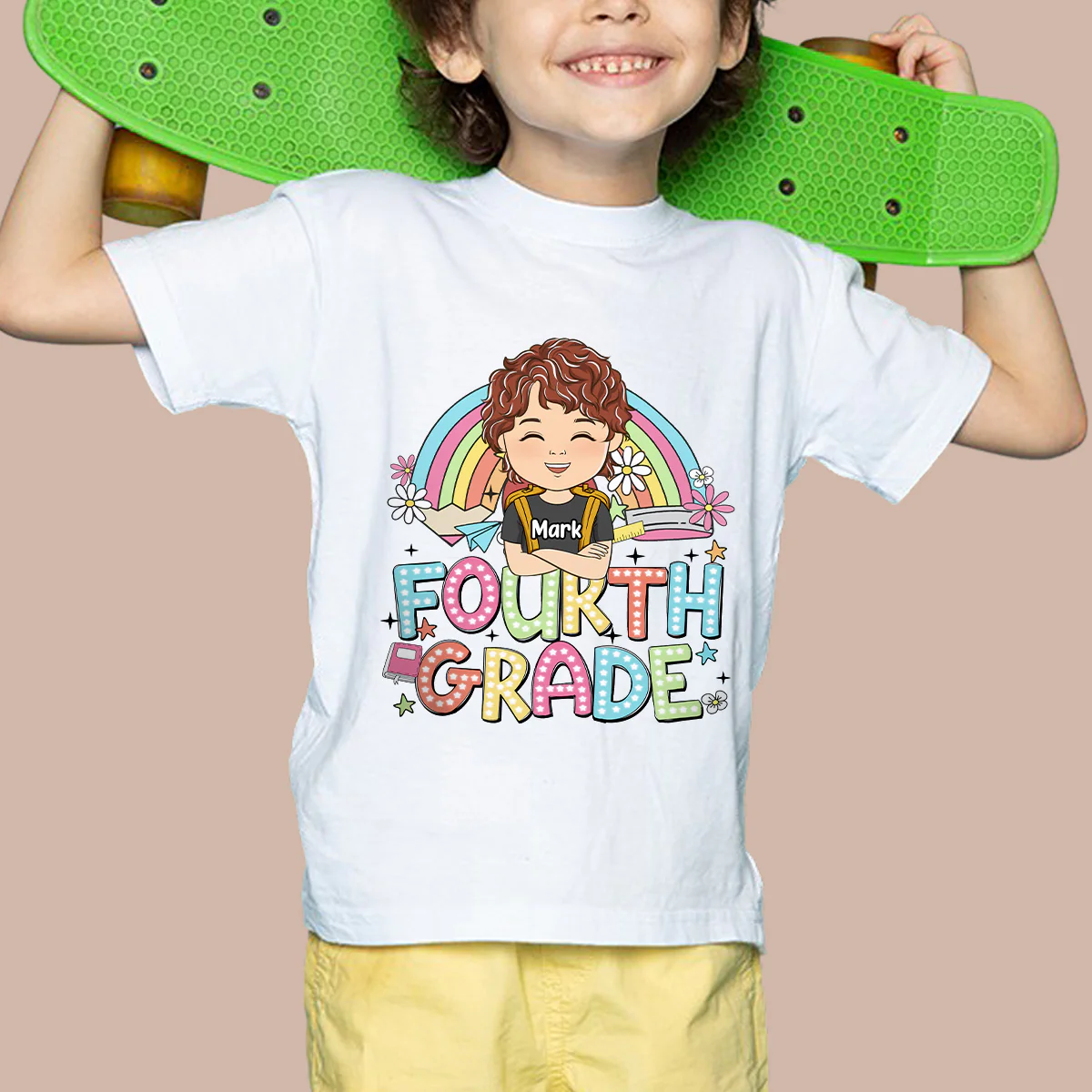 School Level Unlocked - Personalized Custom Youth T-shirt - Image 3