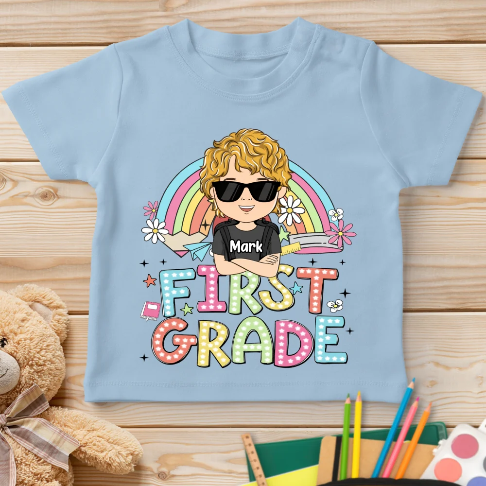 School Level Unlocked - Personalized Custom Youth T-shirt - Image 8