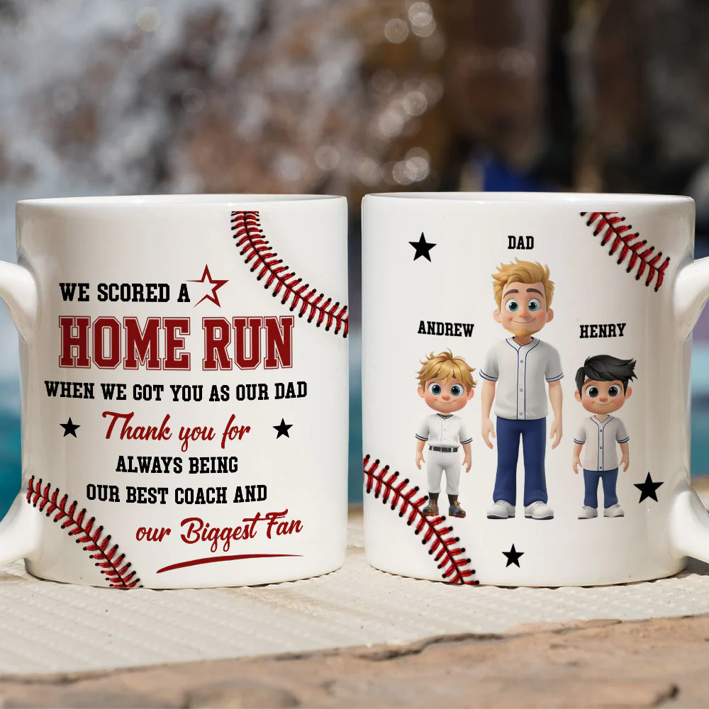 Score A Home Run - Personalized Custom 3D Effect Mug - Image 3