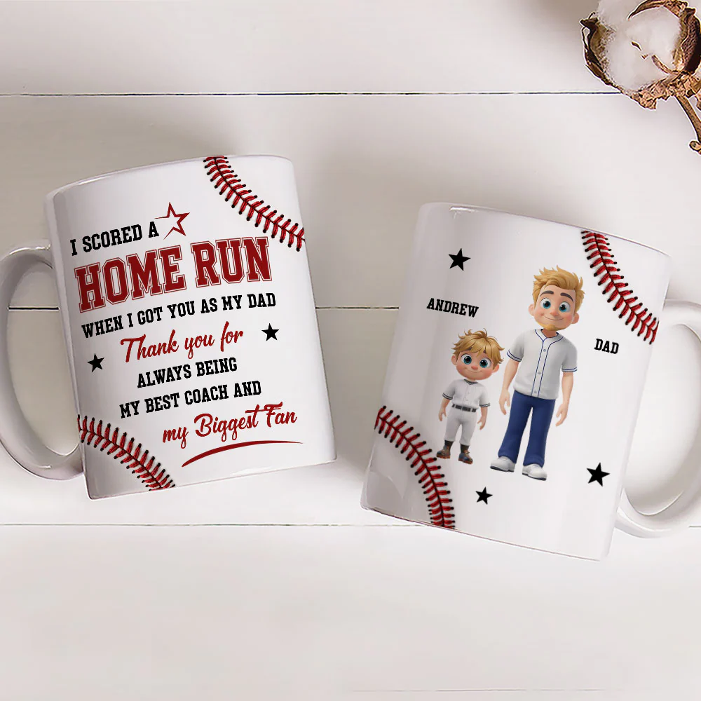Score A Home Run - Personalized Custom 3D Effect Mug - Image 4