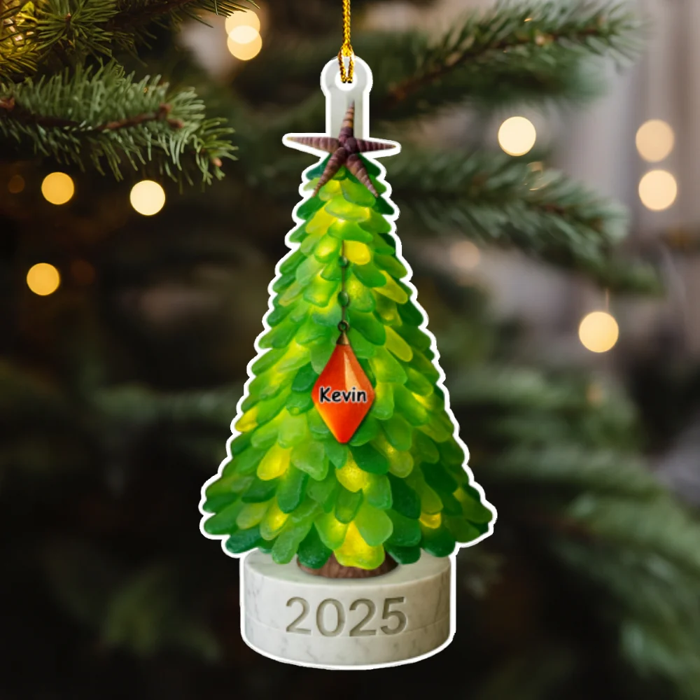 Sea Glass Family Christmas - Personalized Custom Acrylic Ornament - Image 6