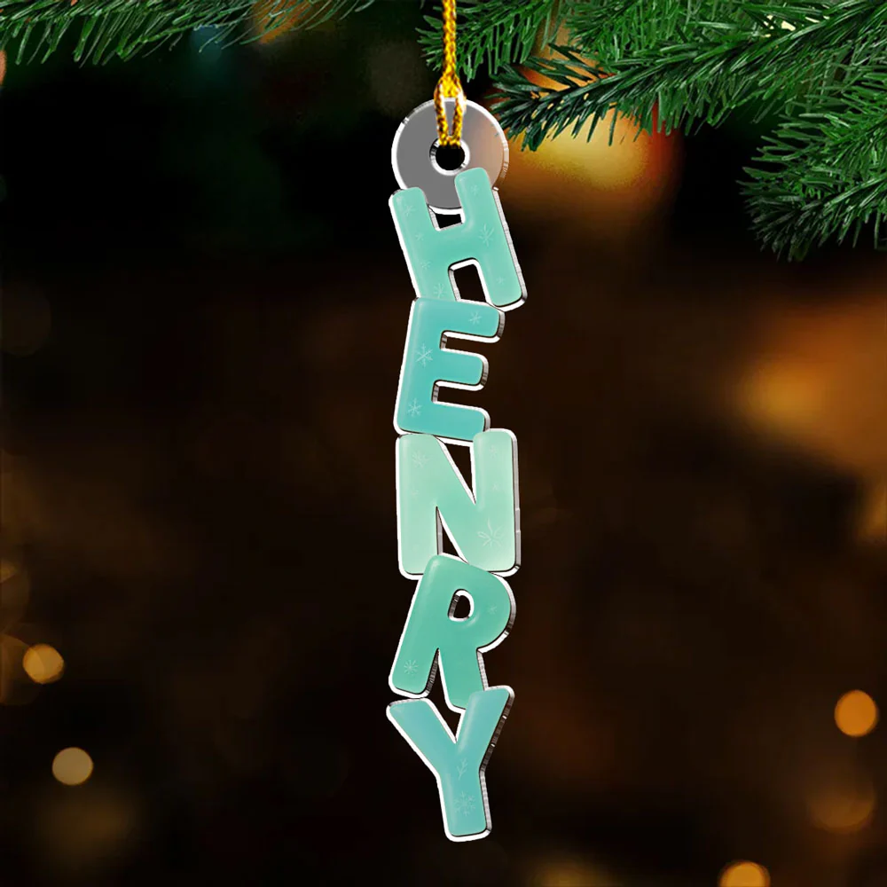 Sea Glass Letters - Personalized Custom Acrylic Ornament - Image 4