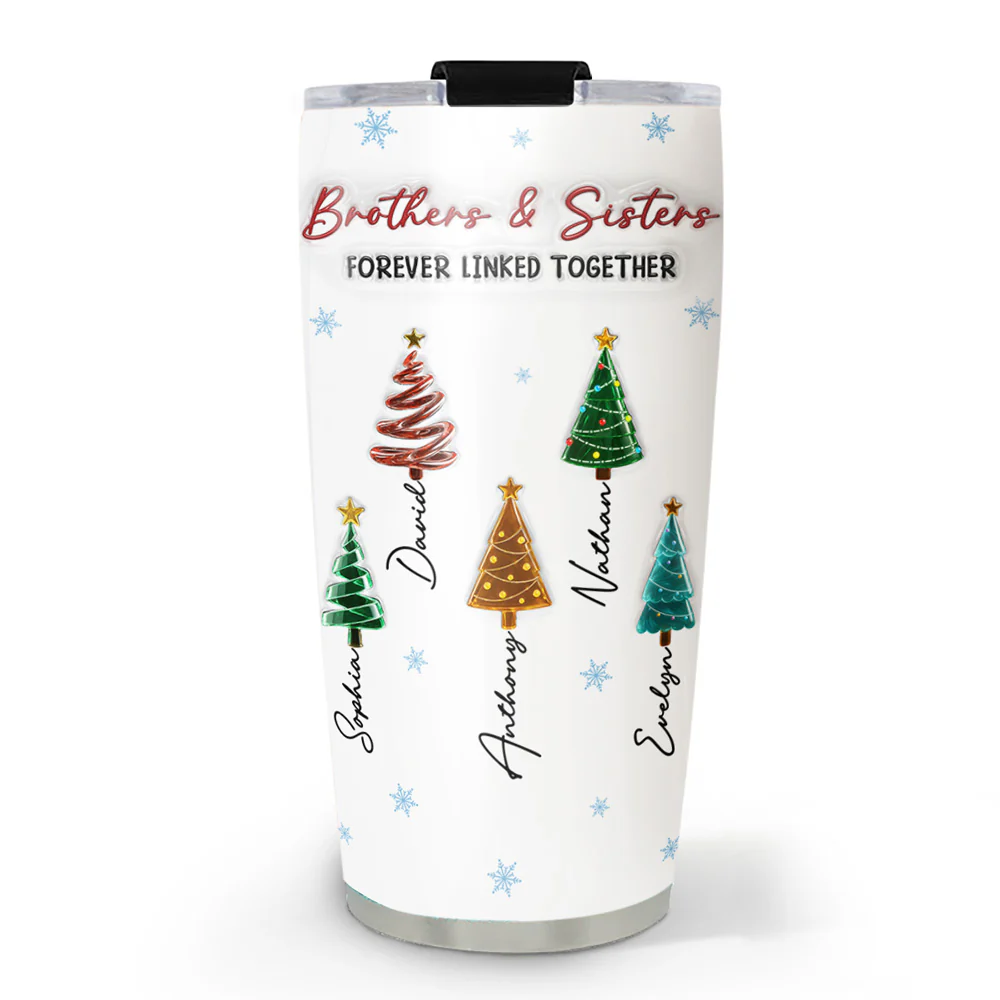 Season Love Siblings - Personalized Custom 3D Inflated Effect Tumbler