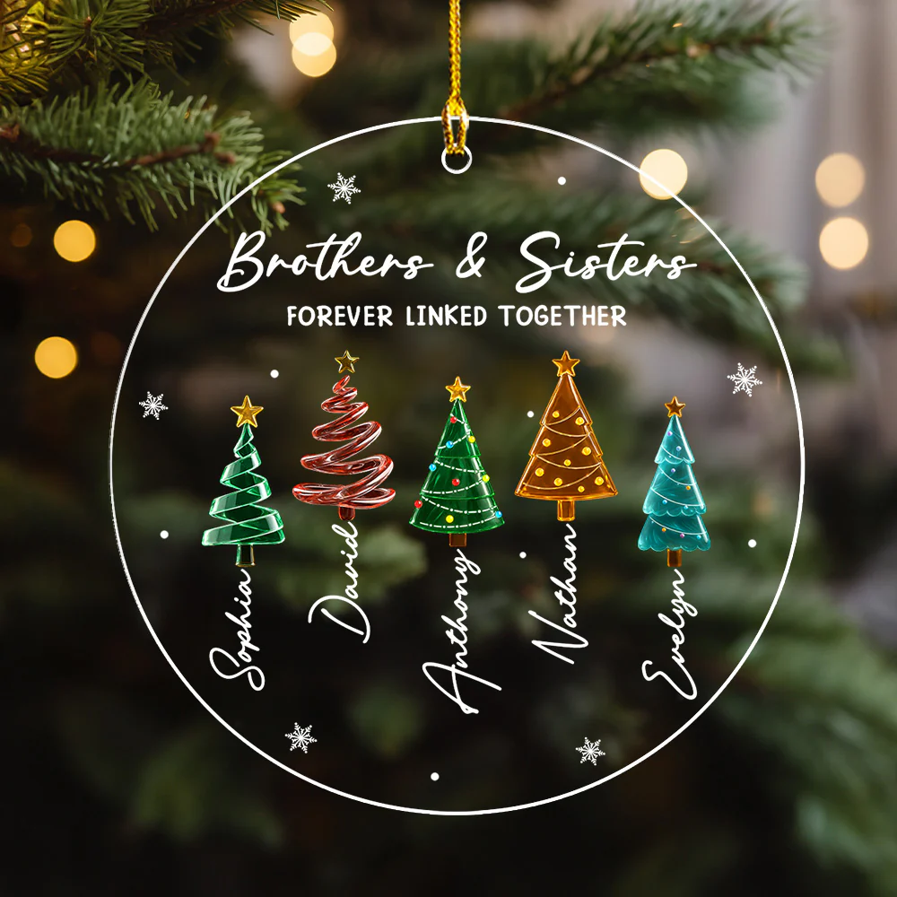 Season Love Siblings - Personalized Custom Acrylic Ornament