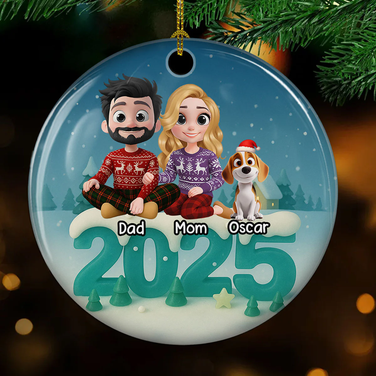 See Through You - Personalized Custom 3D Effect Ceramic Ornament - Image 2