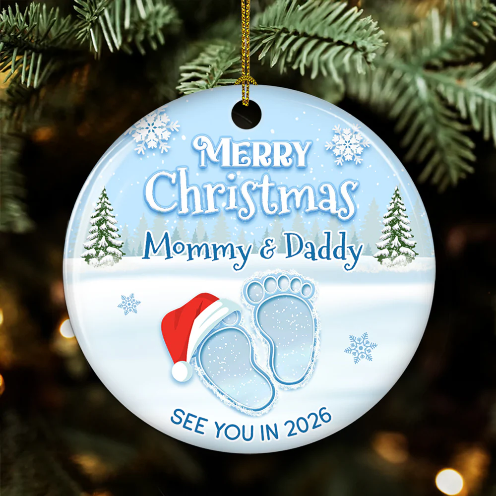 See You Next Year - Personalized Custom Ceramic Ornament - Image 2