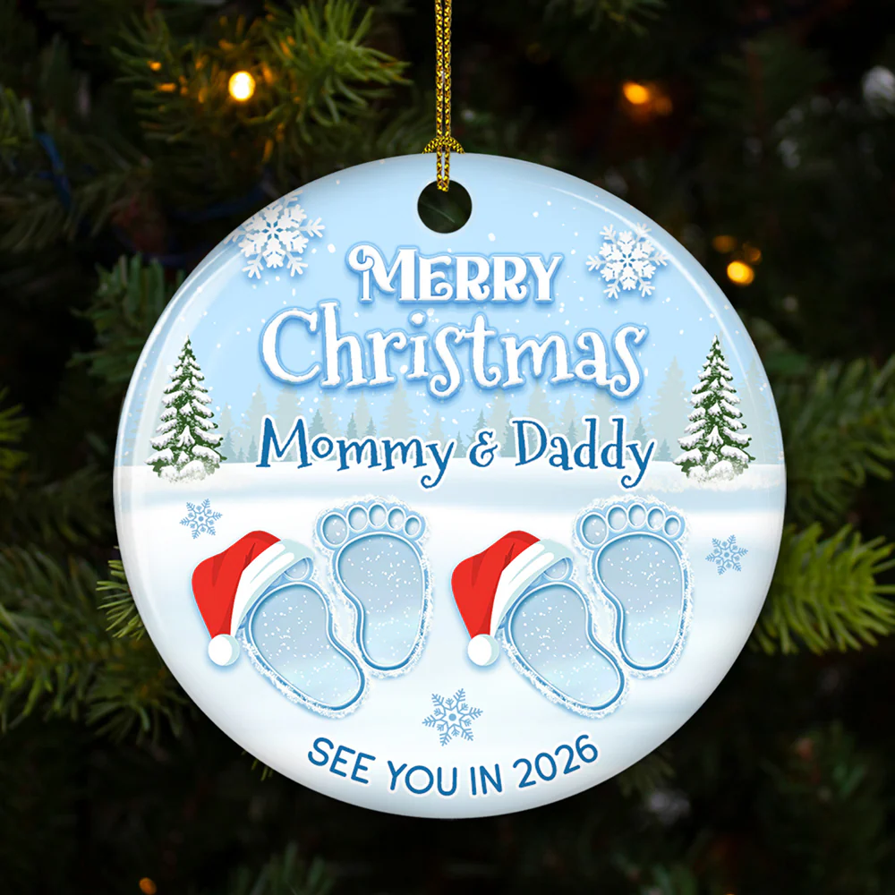 See You Next Year - Personalized Custom Ceramic Ornament - Image 3