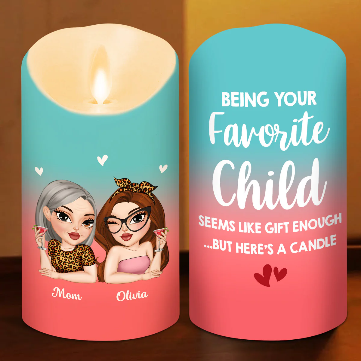 Seems Like Gift Enough - Personalized Custom LED Candle - Image 2