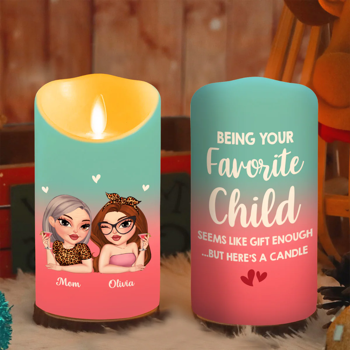 Seems Like Gift Enough - Personalized Custom LED Candle - Image 5